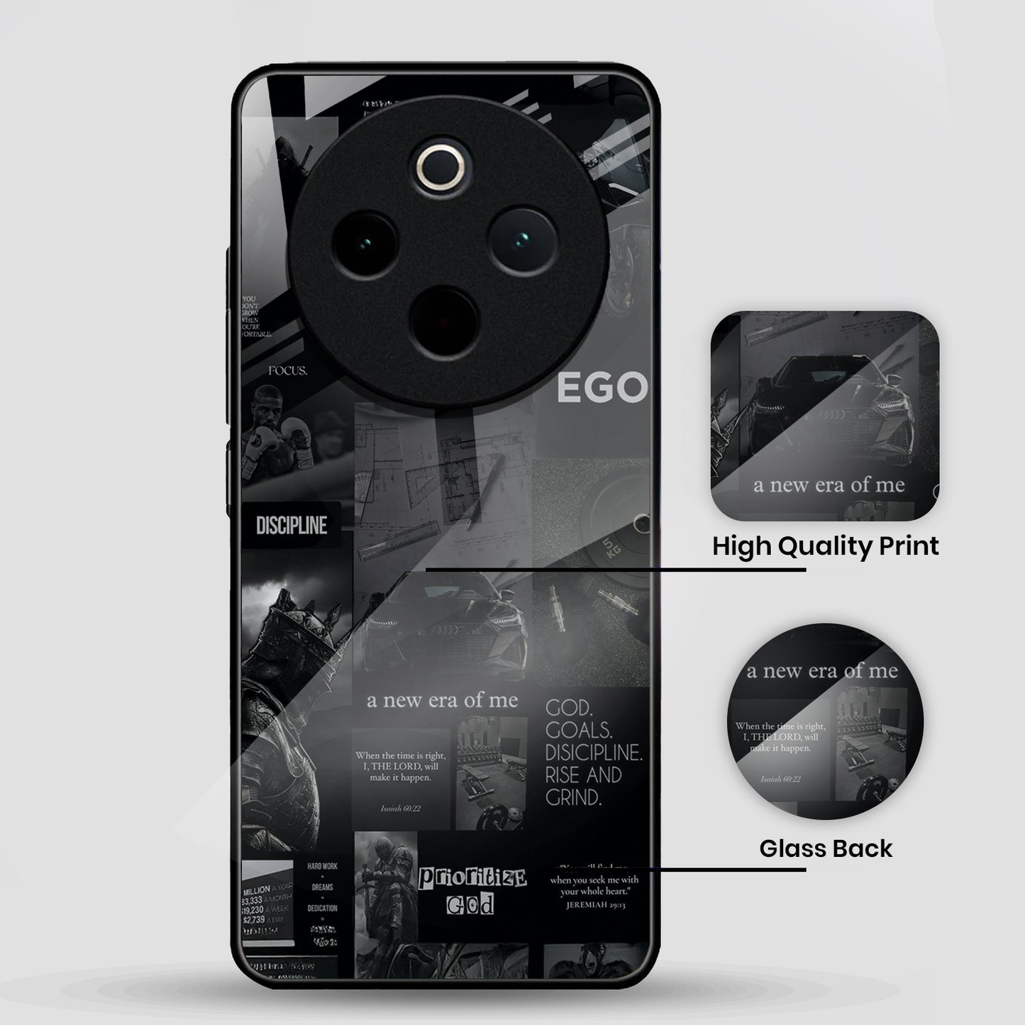 Vivo T4 5G Premium Acrylic Shockproof Glass Back Case (New Era)