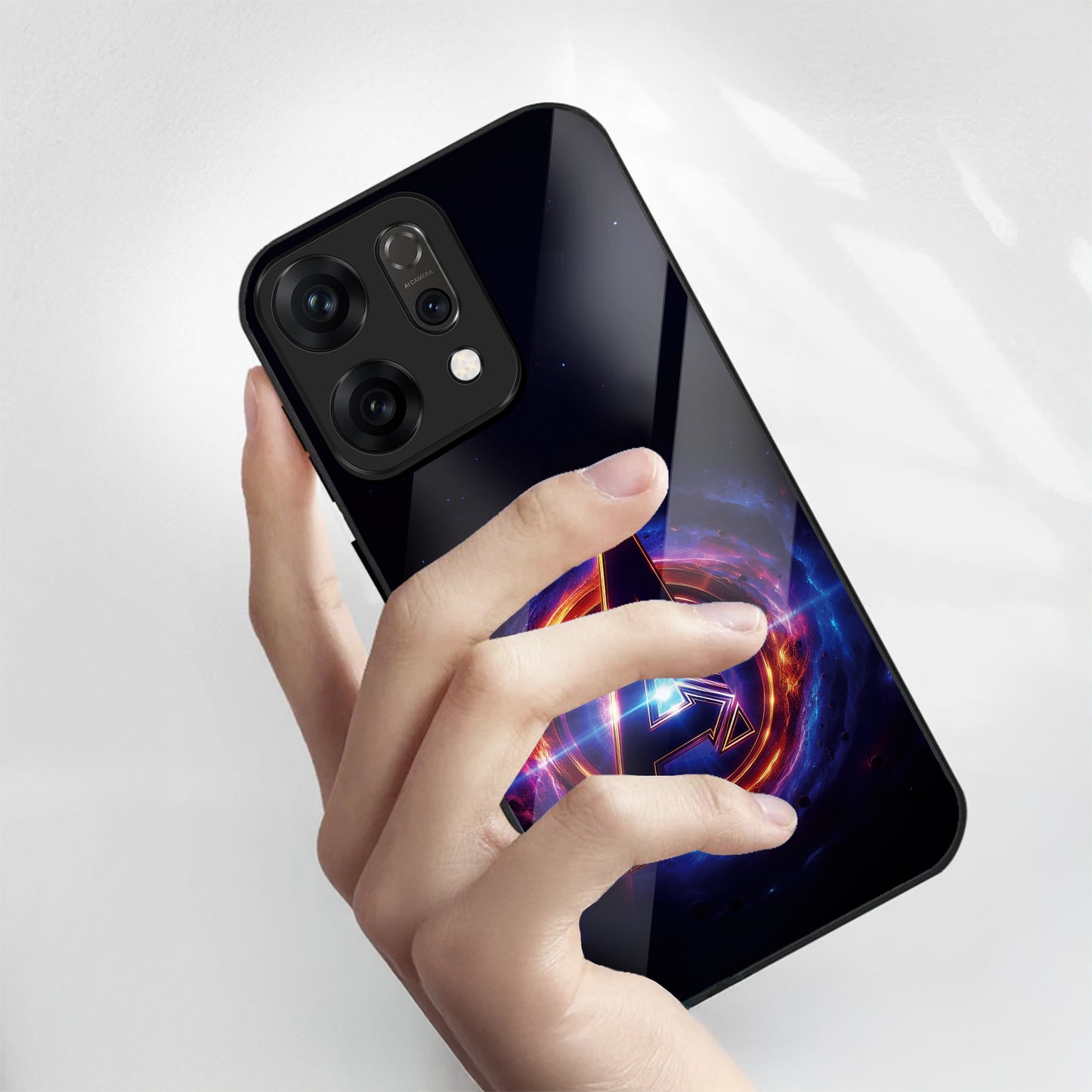 Oppo Reno 14 5G Premium Acrylic Shockproof Glass Back Case (Endgame Impact)