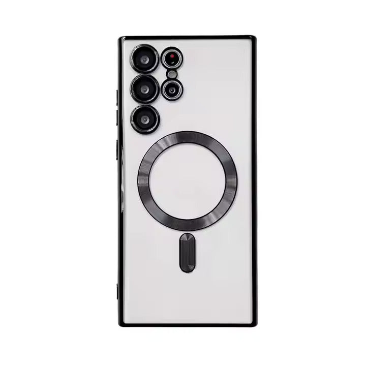 Transparent Electroplated Magnetic Phone Case for Samsung S23 Ultra & S24 Ultra