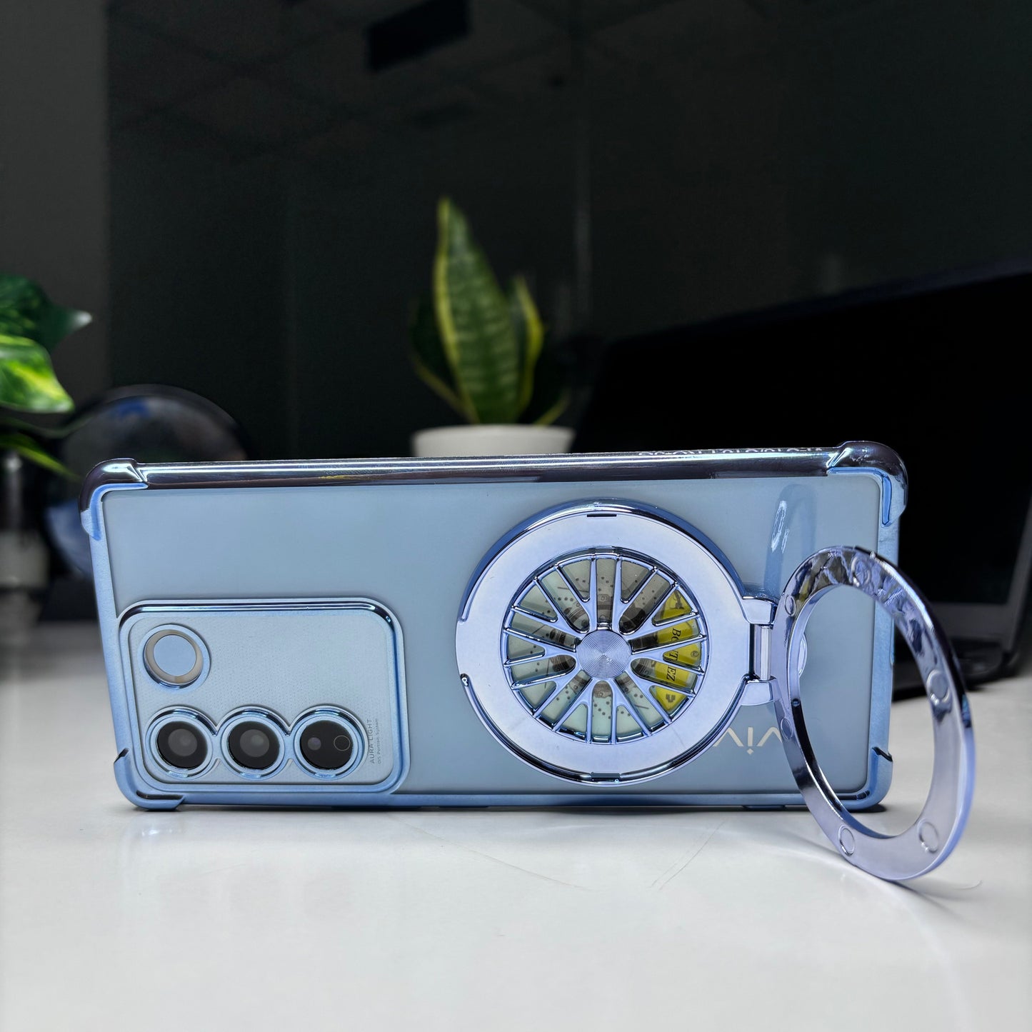 Vivo V27/V27 Pro 5G Premium Stress Buster Wheel Rotating Shockproof Airbags Case