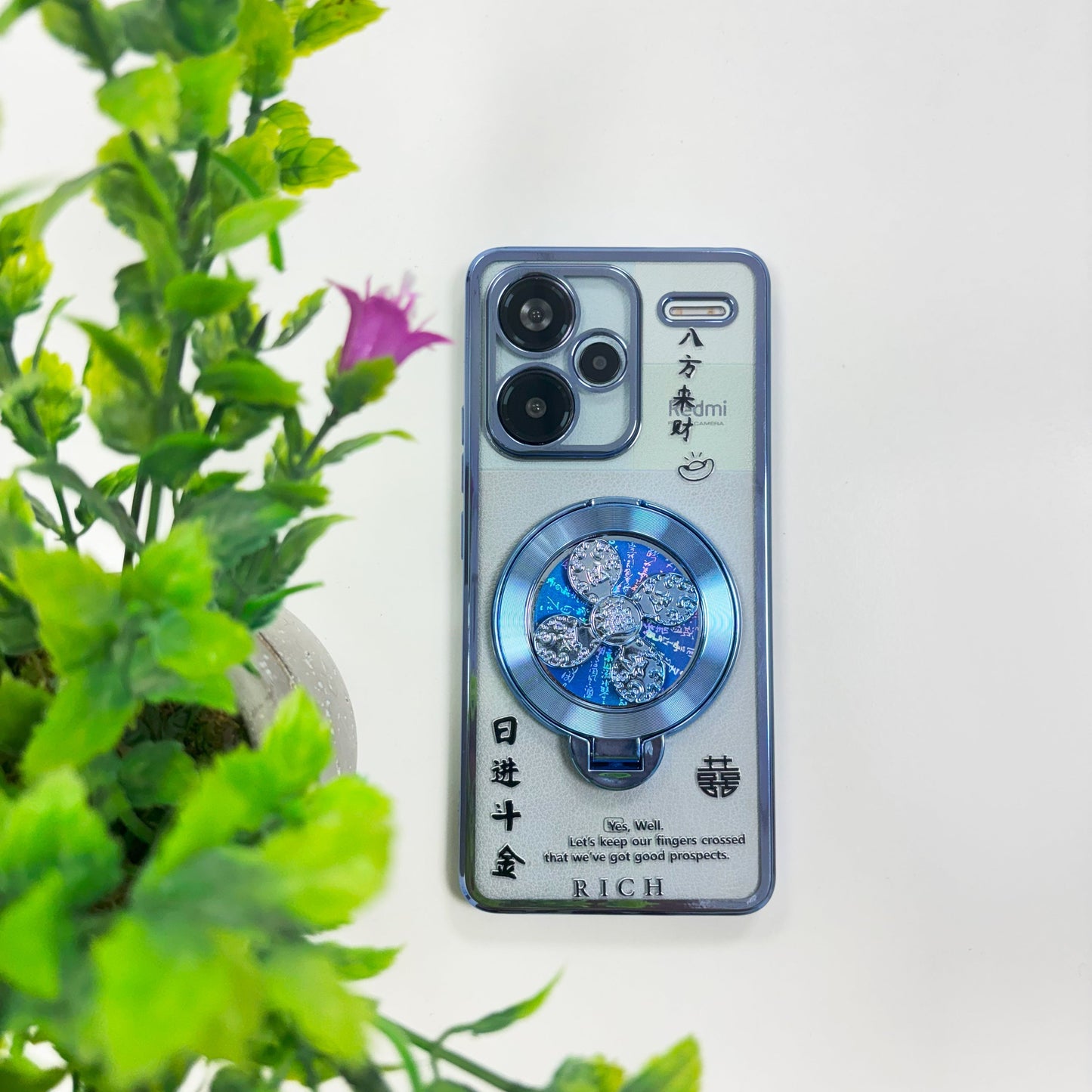 Redmi Note 13 Pro+ 5G Rich Manifestation Reflective Fidget Rotating Back Case