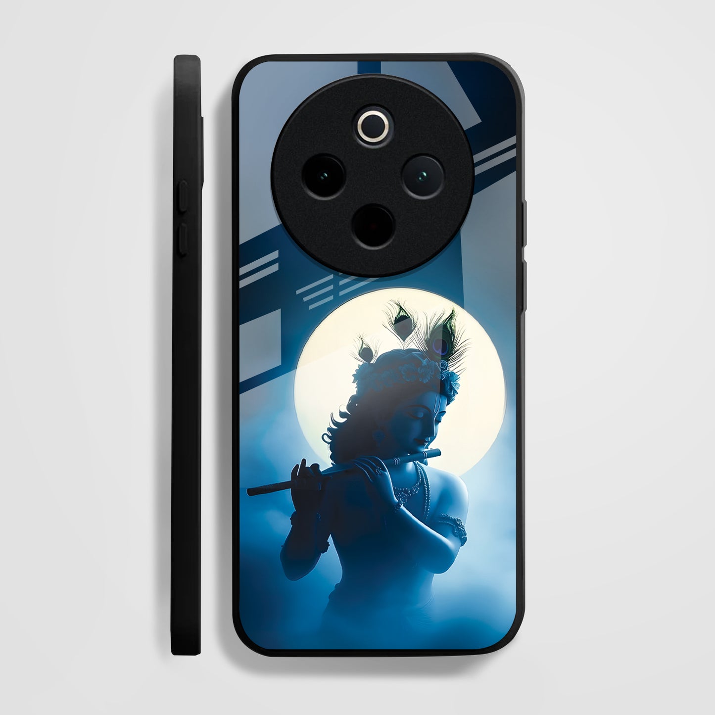 Vivo T4 5G Premium Acrylic Shockproof Glass Back Case (Midnight Krishna)