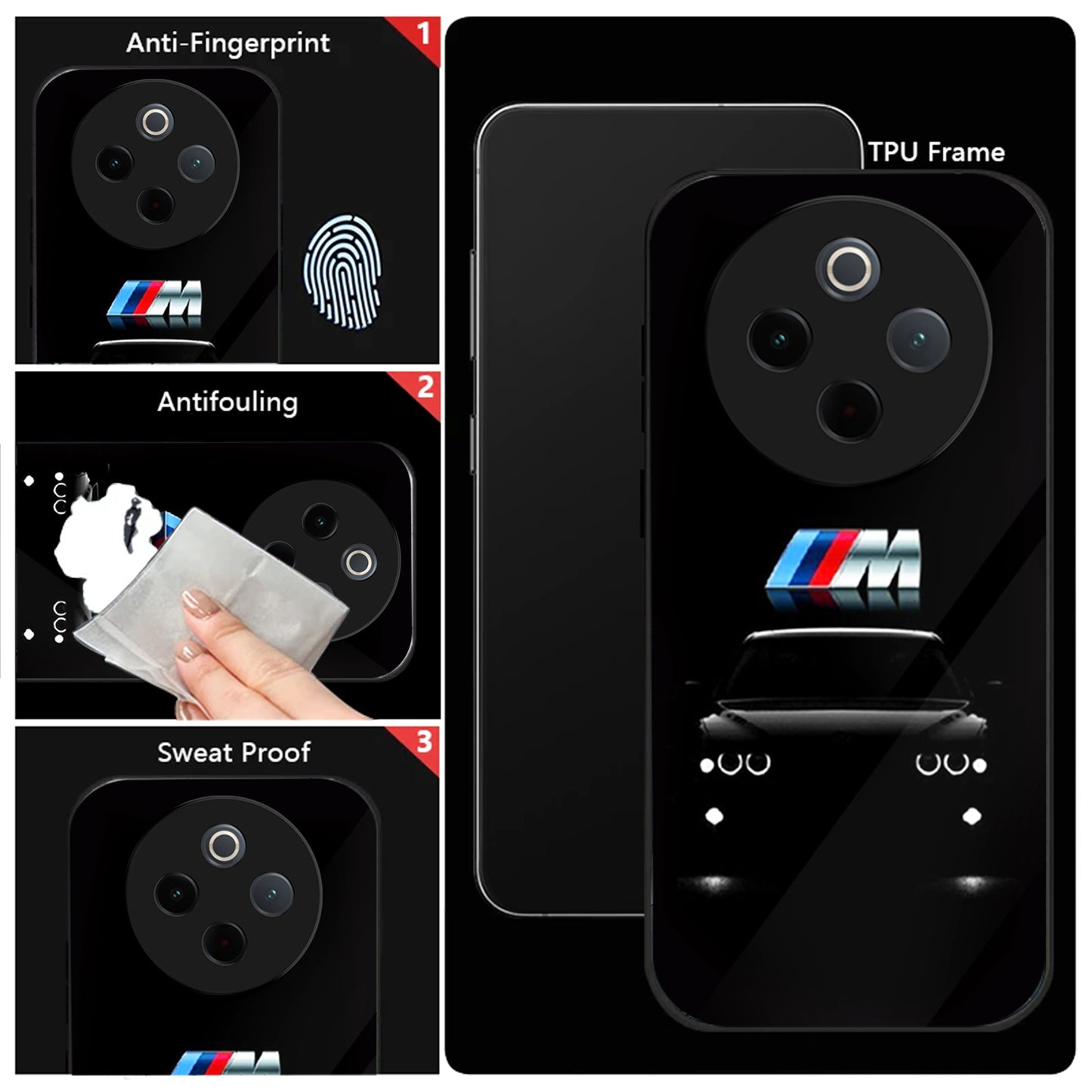 Vivo T4 5G Premium Acrylic Shockproof Glass Back Case (Motorsport Edition)