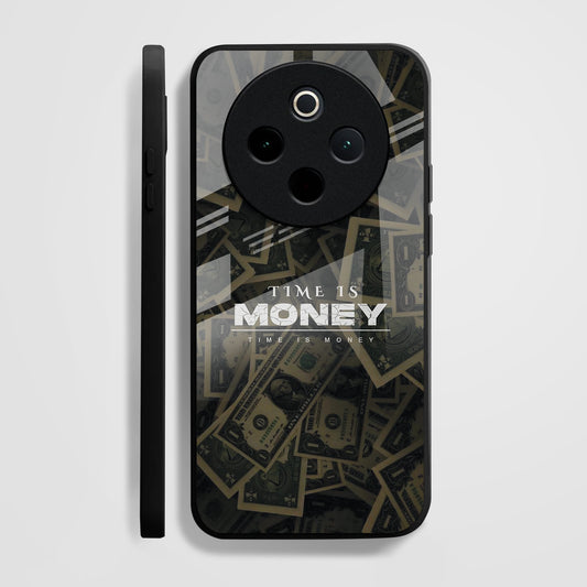 Vivo T4 5G Premium Acrylic Shockproof Glass Back Case (Time is Money)