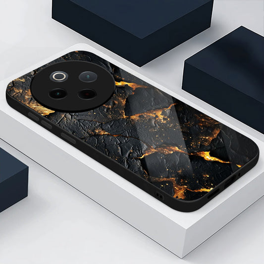 Vivo T4 5G Premium Acrylic Shockproof Glass Back Case (Volcanic Gold)