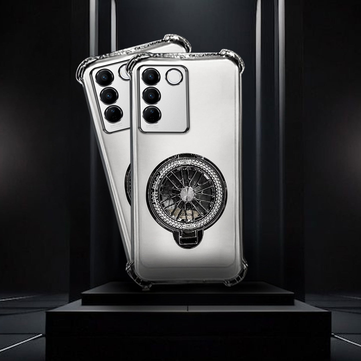 Vivo V27/V27 Pro 5G Premium Stress Buster Wheel Rotating Shockproof Airbags Case