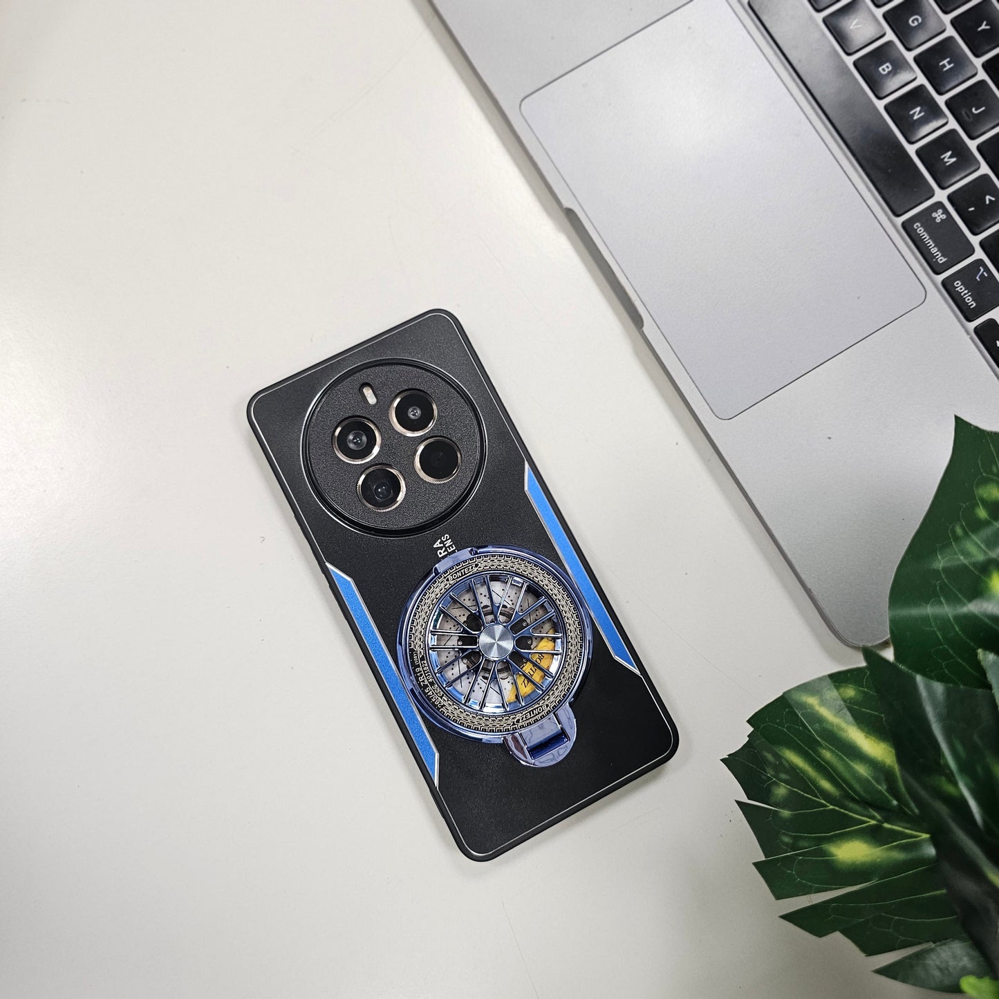 Realme 12 Pro+ 5G Best Selling Stress Buster Wheel Aluminium Metal Scratch Resistant Back Case