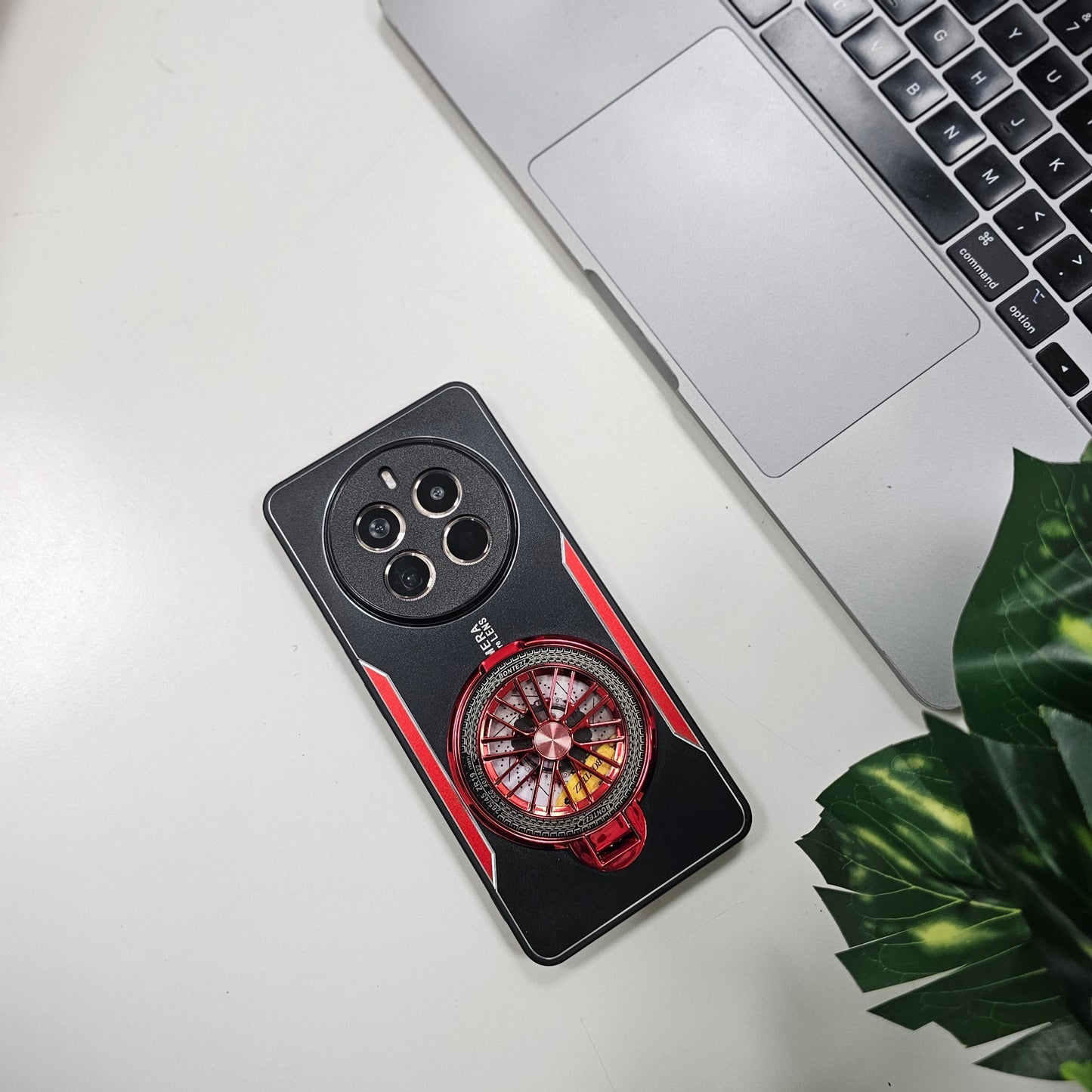 Realme 12 Pro+ 5G Best Selling Stress Buster Wheel Aluminium Metal Scratch Resistant Back Case