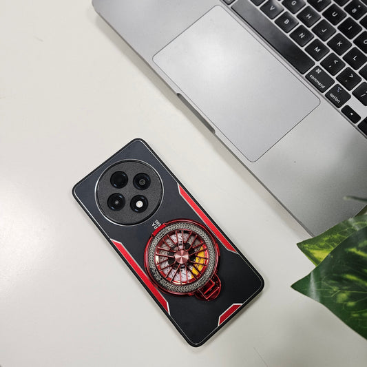 Oppo F27 Pro+ 5G Best Selling Stress Buster Wheel Aluminium Metal Scratch Resistant Back Case