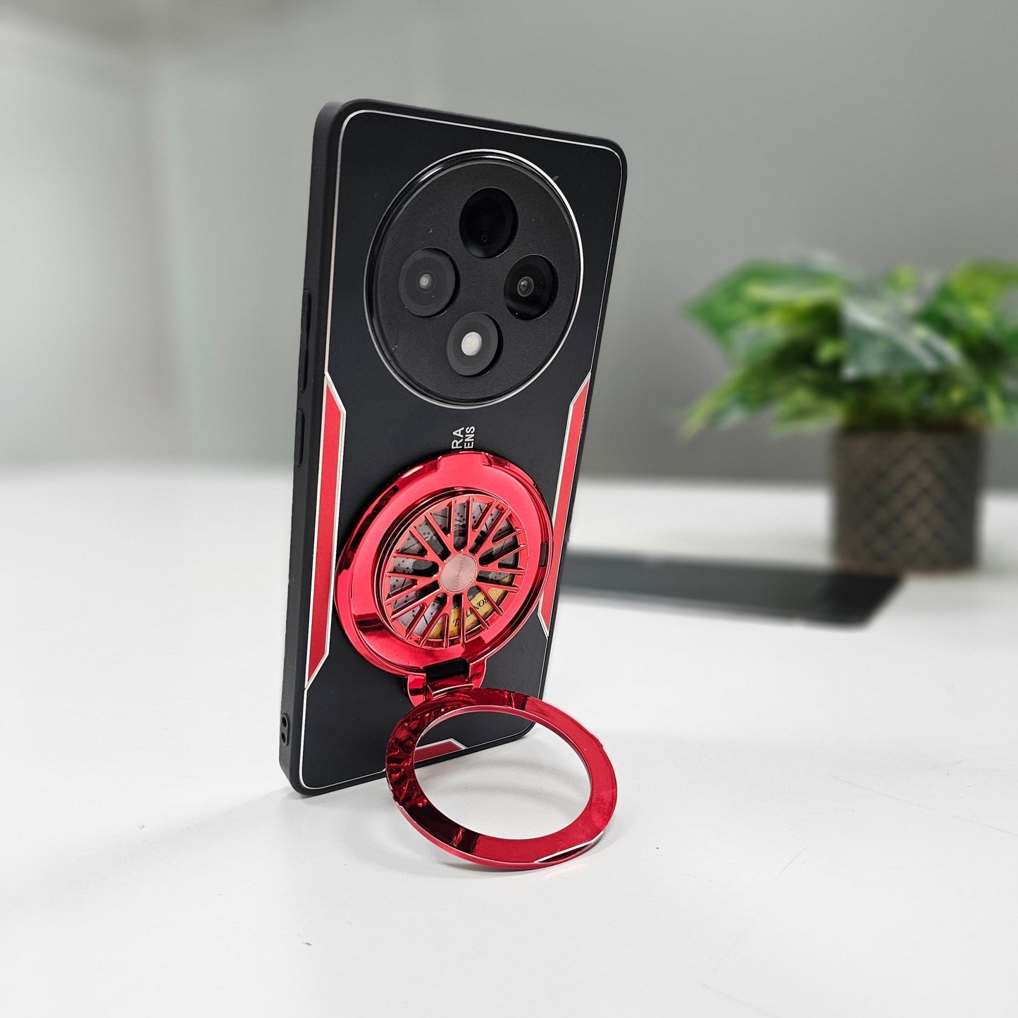 Oppo F27 Pro+ 5G Best Selling Stress Buster Wheel Aluminium Metal Scratch Resistant Back Case