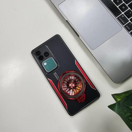 Vivo V30 Pro 5G Best Selling Stress Buster Wheel Aluminium Metal Scratch Resistant Back Case