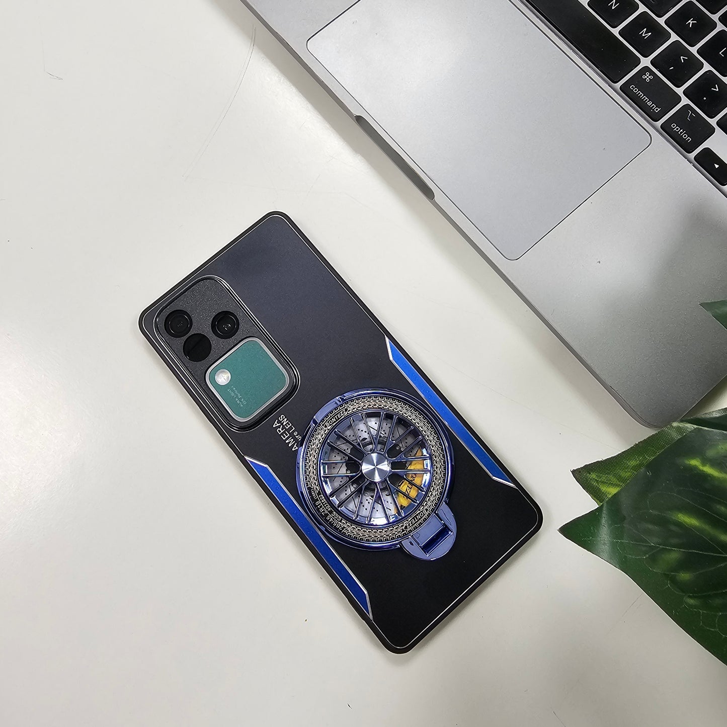 Vivo V30 Pro 5G Best Selling Stress Buster Wheel Aluminium Metal Scratch Resistant Back Case