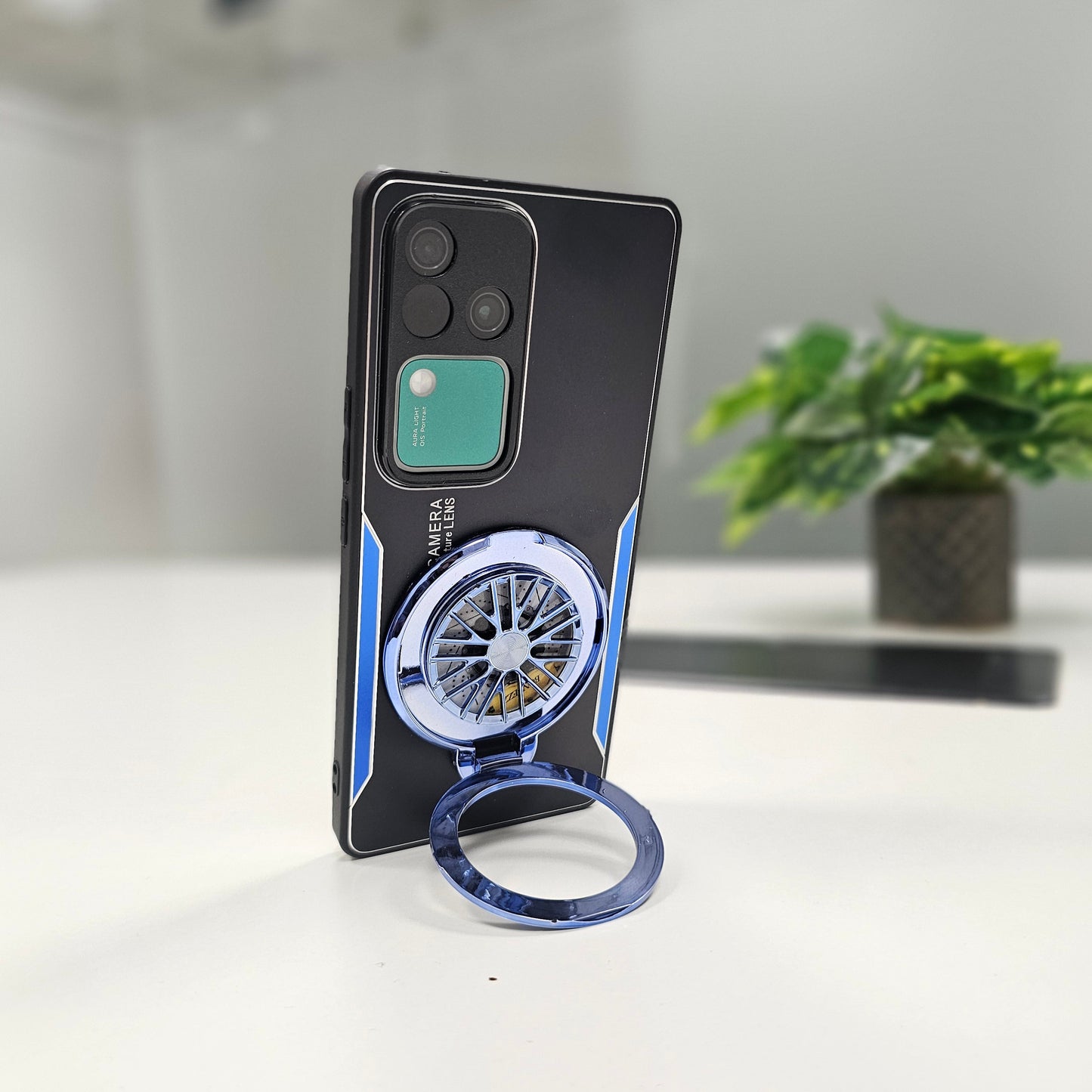 Vivo V30 Pro 5G Best Selling Stress Buster Wheel Aluminium Metal Scratch Resistant Back Case