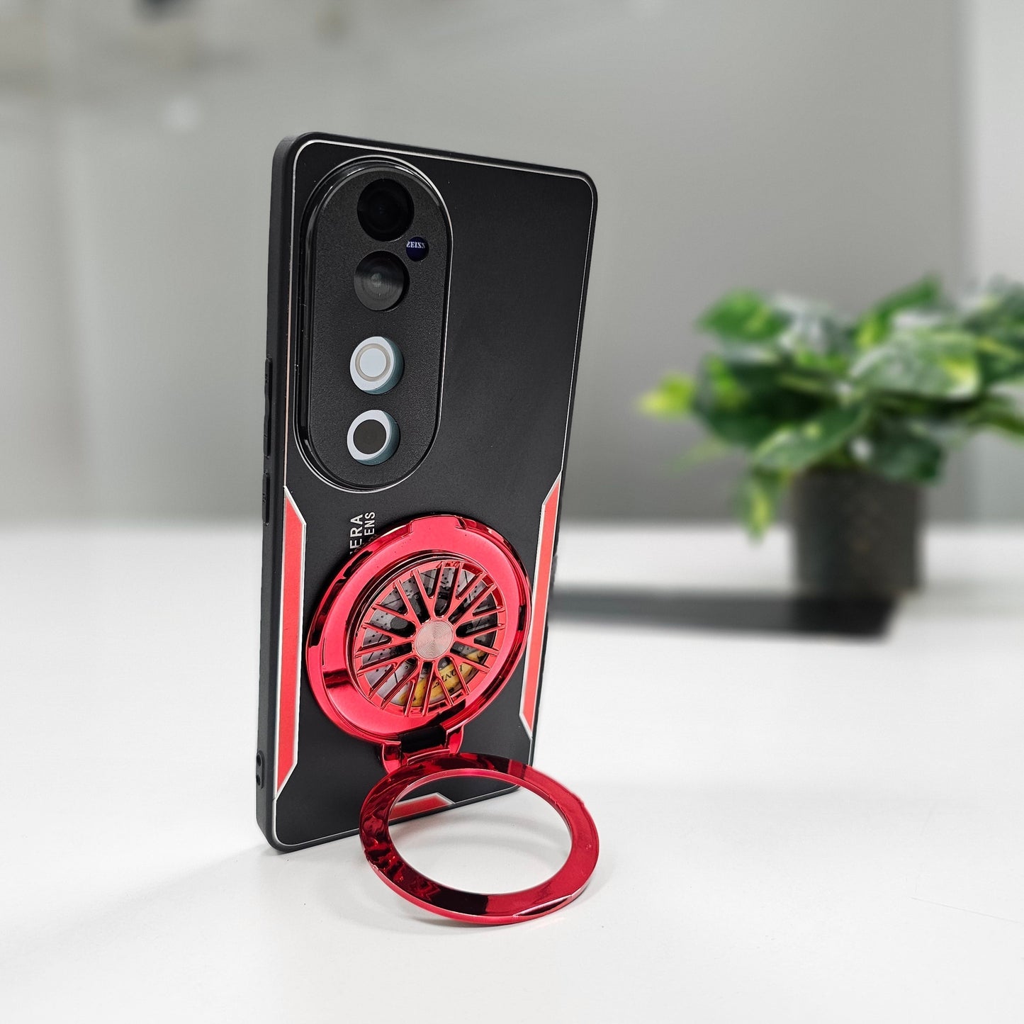 Vivo V40 Pro 5G Best Selling Stress Buster Wheel Aluminium Metal Scratch Resistant Back Case