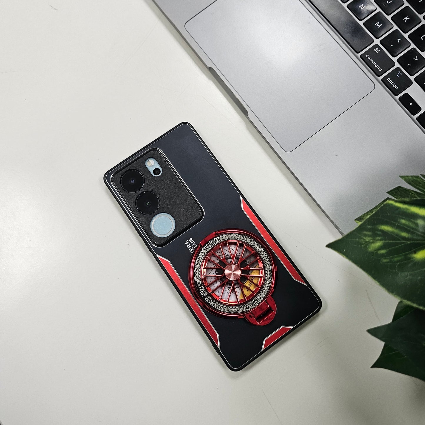 Vivo V29 5G Best Selling Stress Buster Wheel Aluminium Metal Scratch Resistant Back Case