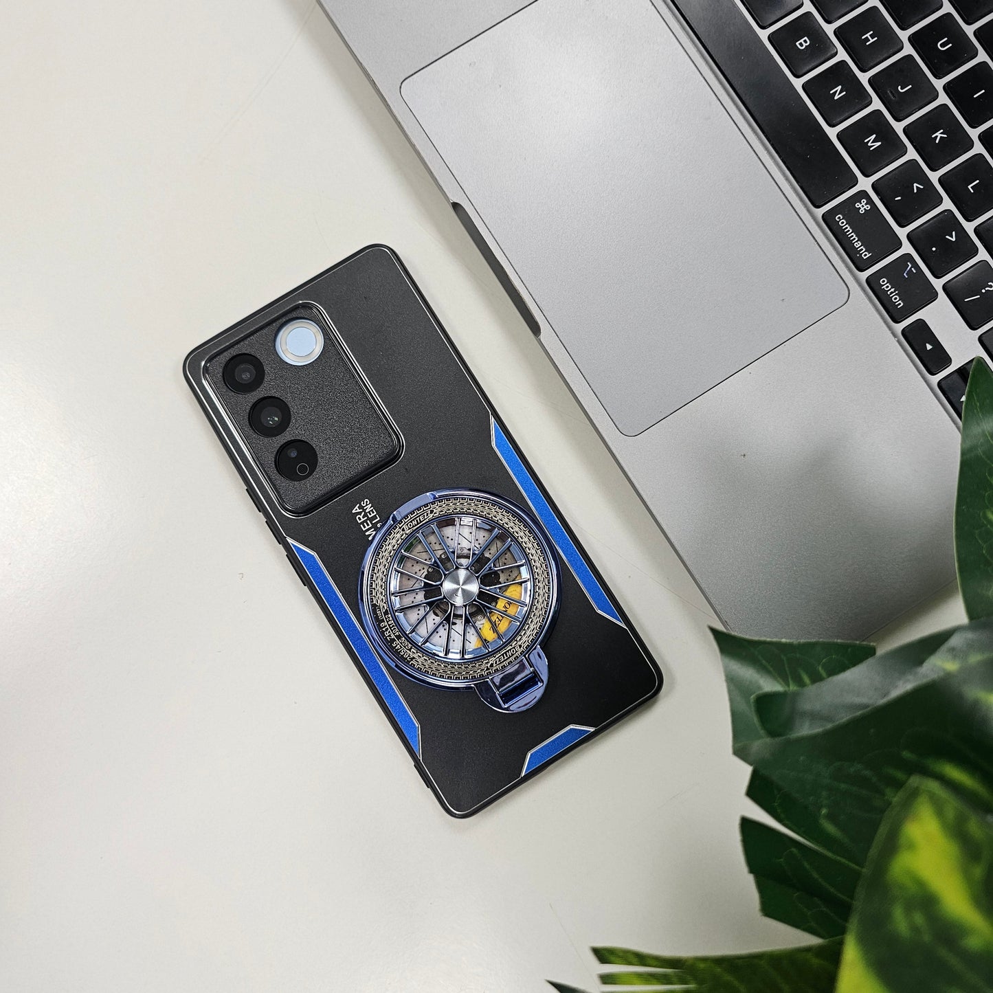 Vivo V27 5G Best Selling Stress Buster Wheel Aluminium Metal Scratch Resistant Back Case