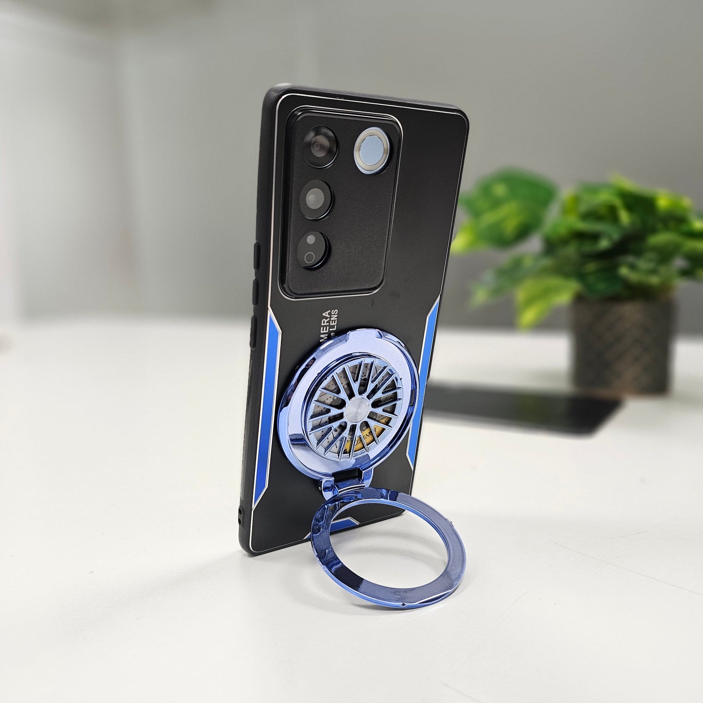 Vivo V27 5G Best Selling Stress Buster Wheel Aluminium Metal Scratch Resistant Back Case