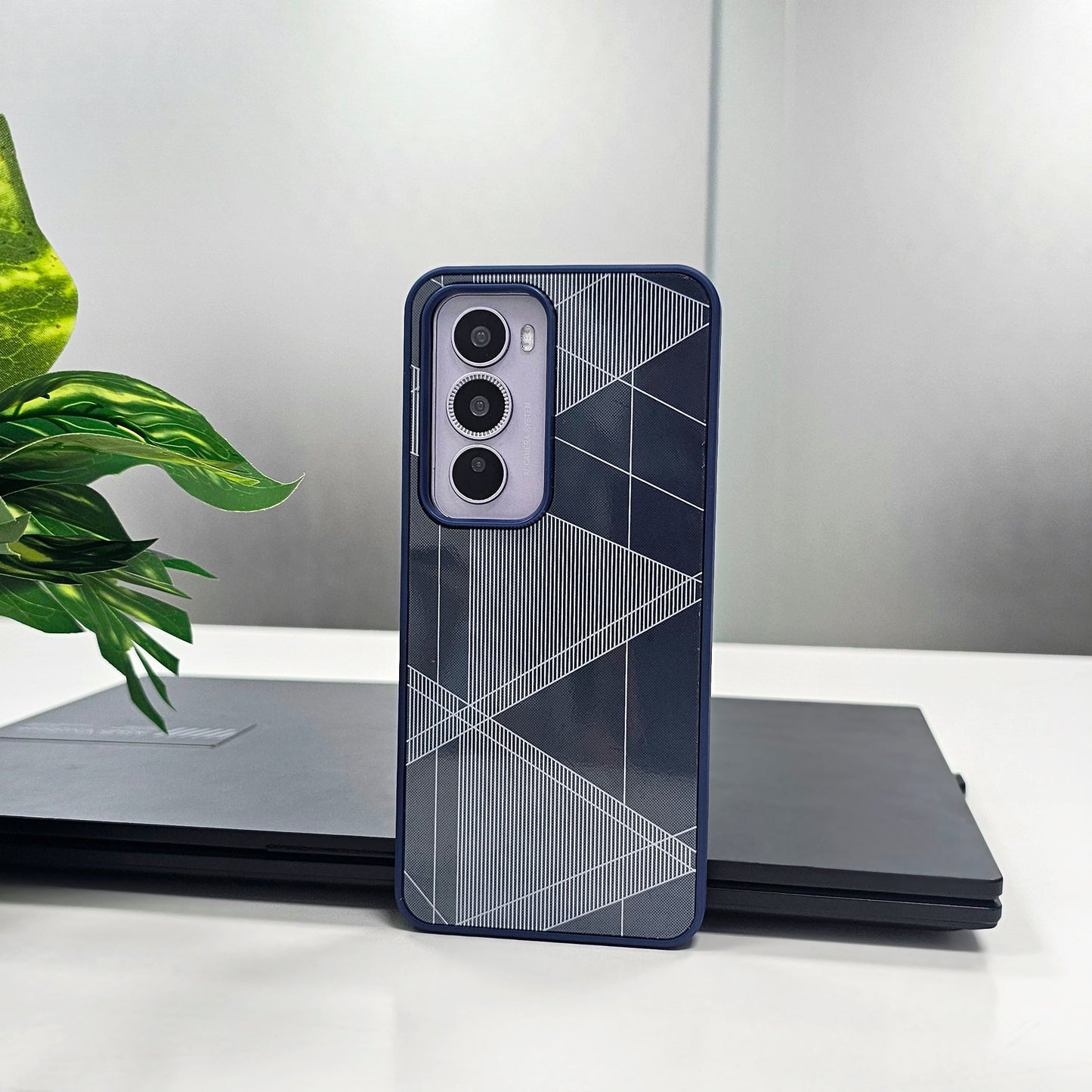 Oppo Reno 12 Pro 5G Triangle Pattern Matte Back Shockproof Case