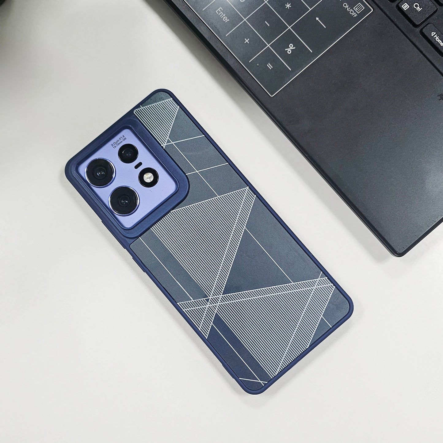 Motorola Edge 50 Pro 5G Triangle Pattern Matte Back Shockproof Case