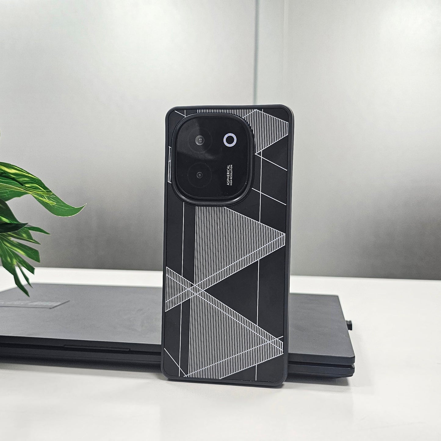 Vivo T3 Pro 5G Triangle Pattern Matte Back Shockproof Case