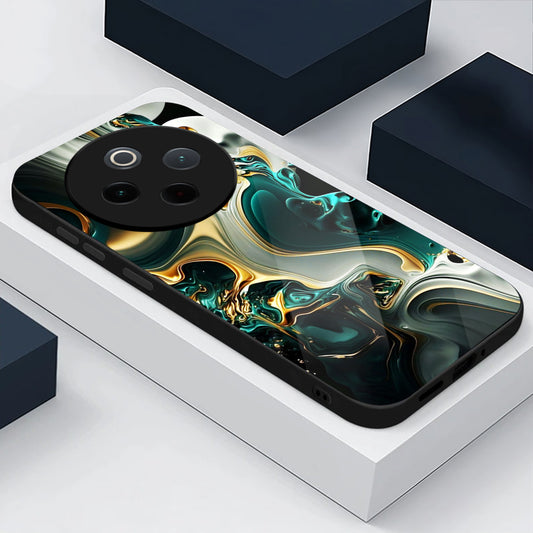 Vivo T4 5G Premium Acrylic Shockproof Glass Back Case (Ocean Ember)