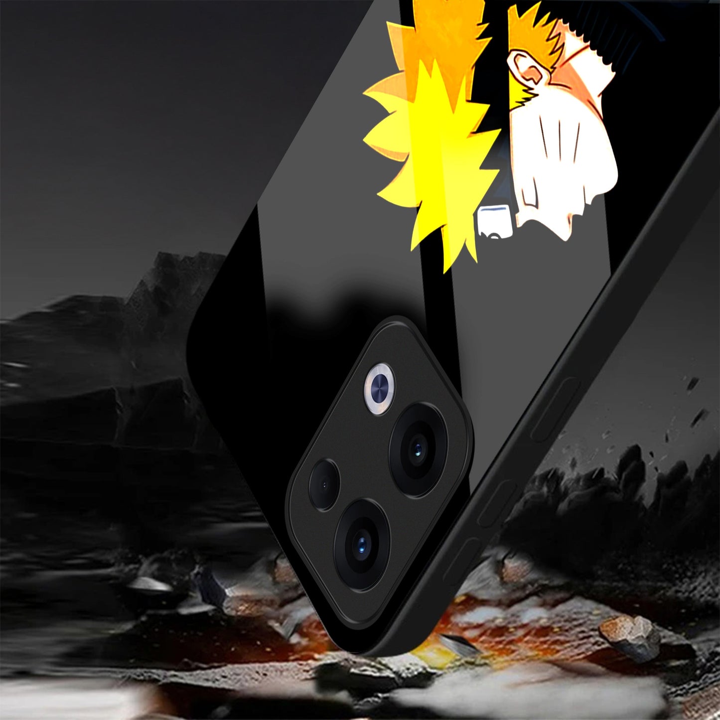 Oppo Reno 13 5G Premium Acrylic Shockproof Glass Back Case (Naruto Legacy)