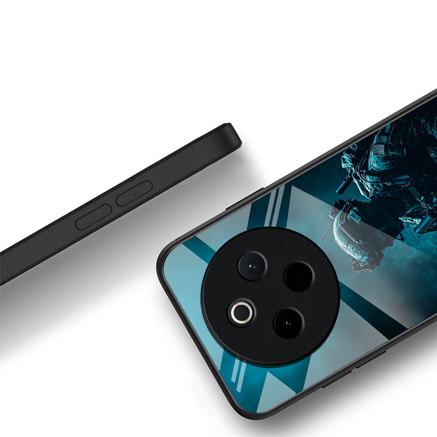 Vivo T4 5G Premium Acrylic Shockproof Glass Back Case (Soldier Case)