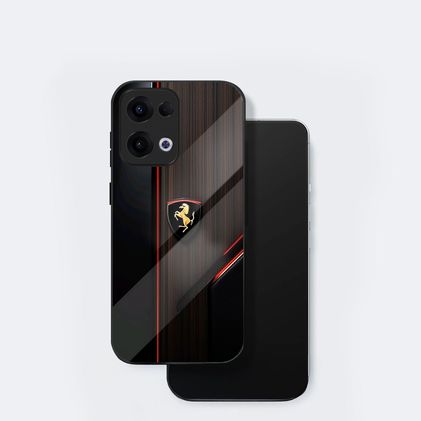 Oppo Reno 13 5G Premium Acrylic Shockproof Glass Back Case (Ferrari GT)