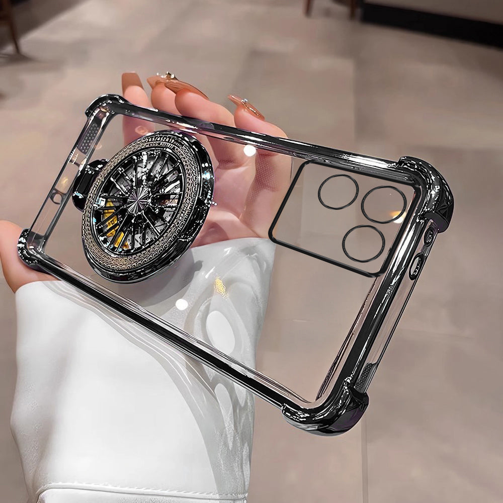 Vivo T2 Pro 5G Premium Stress Buster Wheel Rotating Shockproof Airbags Case