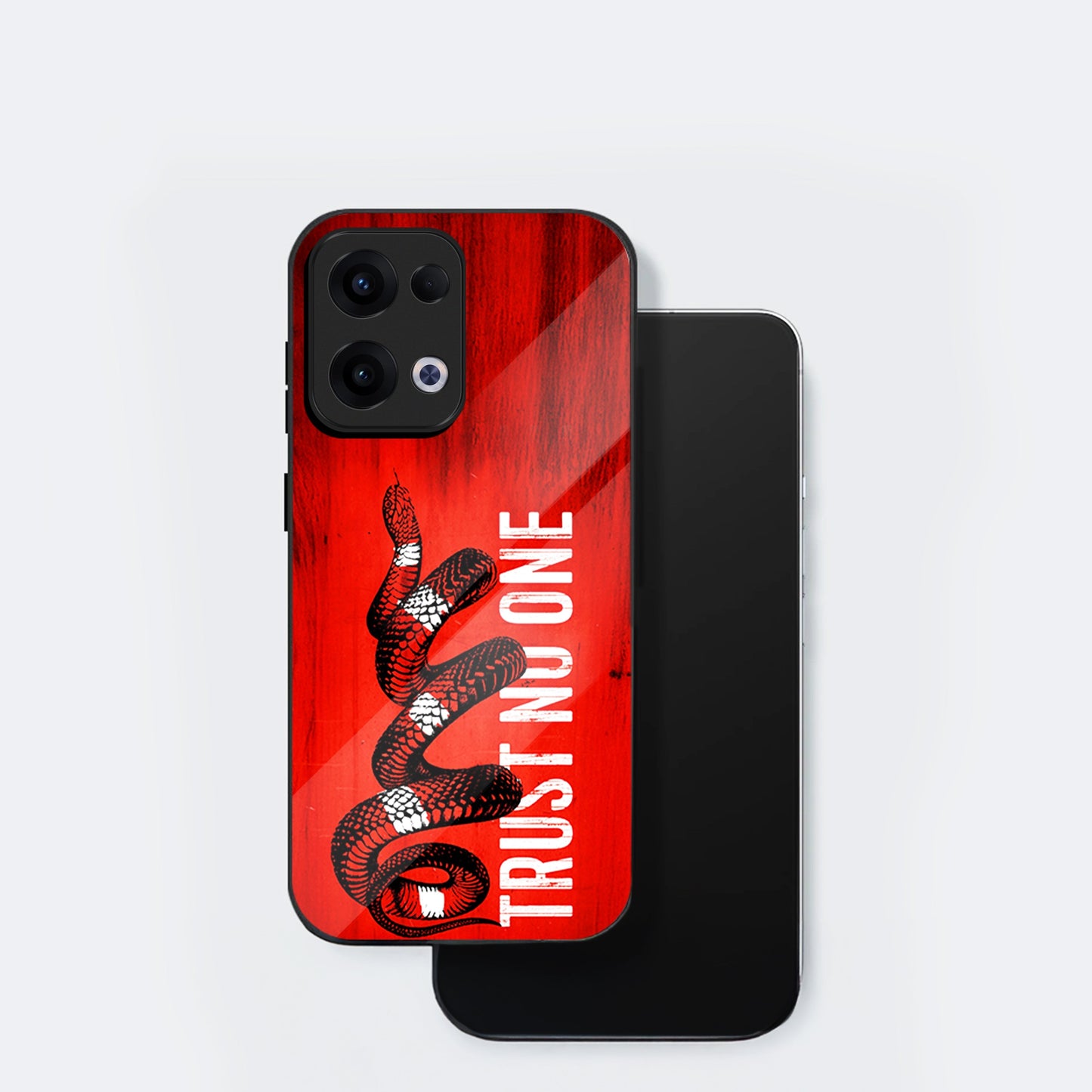 Oppo Reno 13 5G Premium Acrylic Shockproof Glass Back Case (Trust No One Edition)