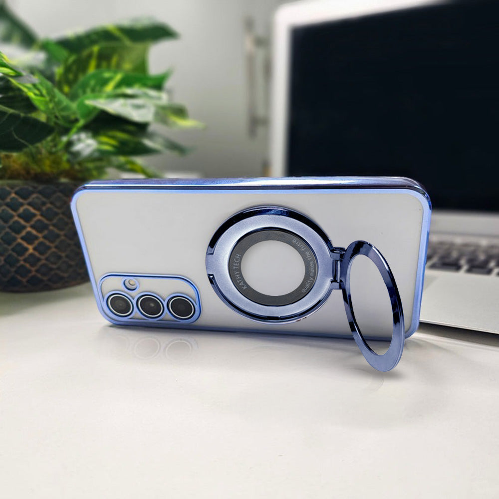 Samsung Galaxy A35 5G cover with magnifier ring stand case