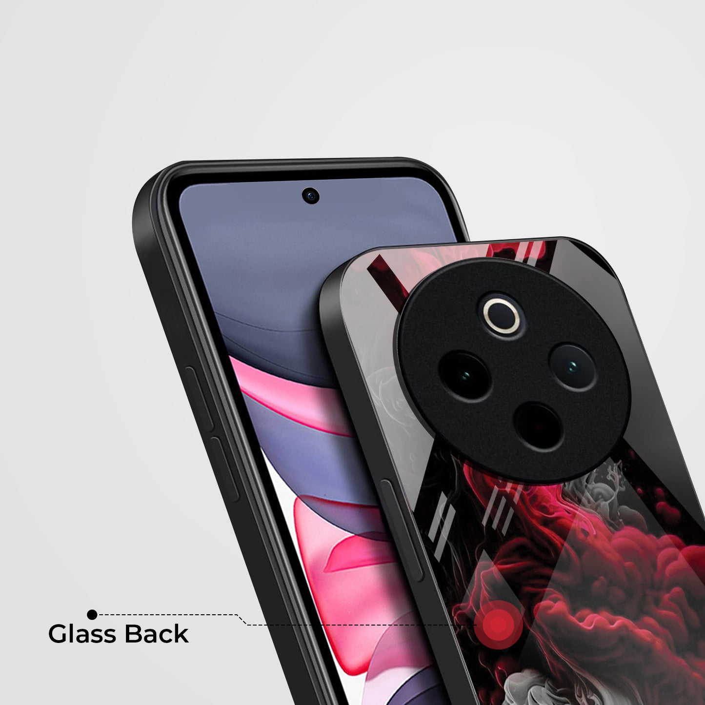 Vivo T4 5G Premium Acrylic Shockproof Glass Back Case (Infernal Drift)