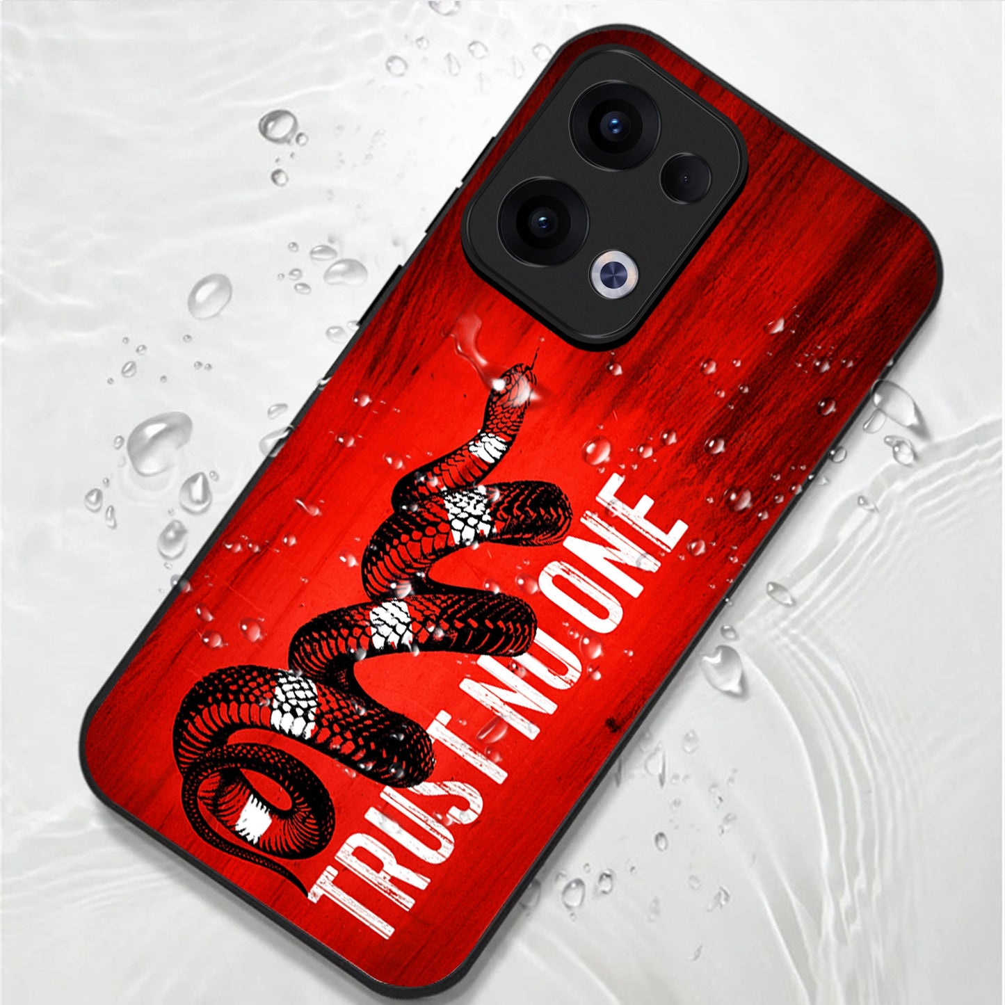 Oppo Reno 13 5G Premium Acrylic Shockproof Glass Back Case (Trust No One Edition)