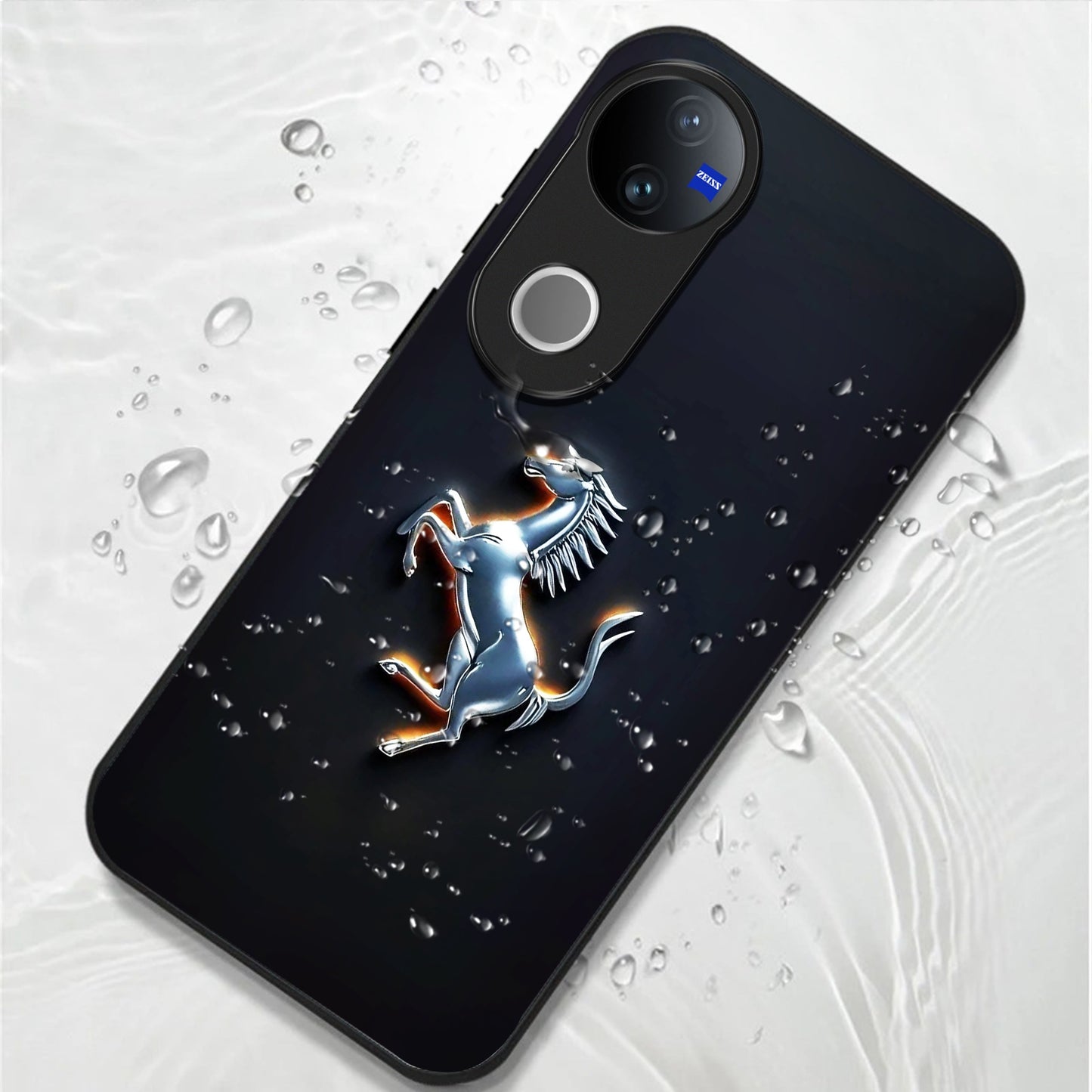 Vivo V50 5G Premium Acrylic Shockproof Glass Back Case (Chrome Stallion)