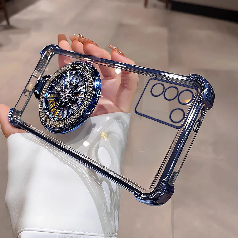 Vivo V27/V27 Pro 5G Premium Stress Buster Wheel Rotating Shockproof Airbags Case