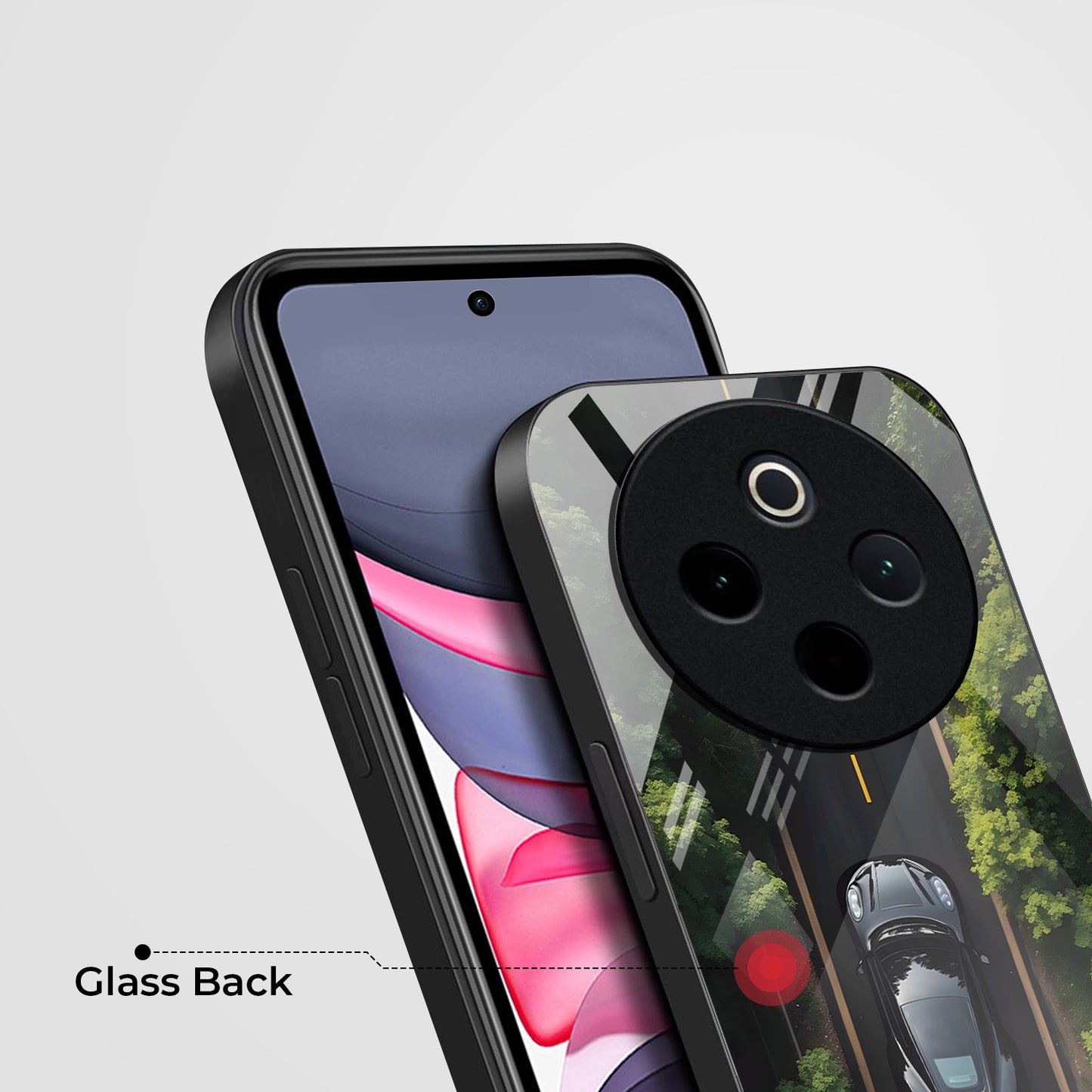 Vivo T4 5G Premium Acrylic Shockproof Glass Back Case (Road Never Give Up)