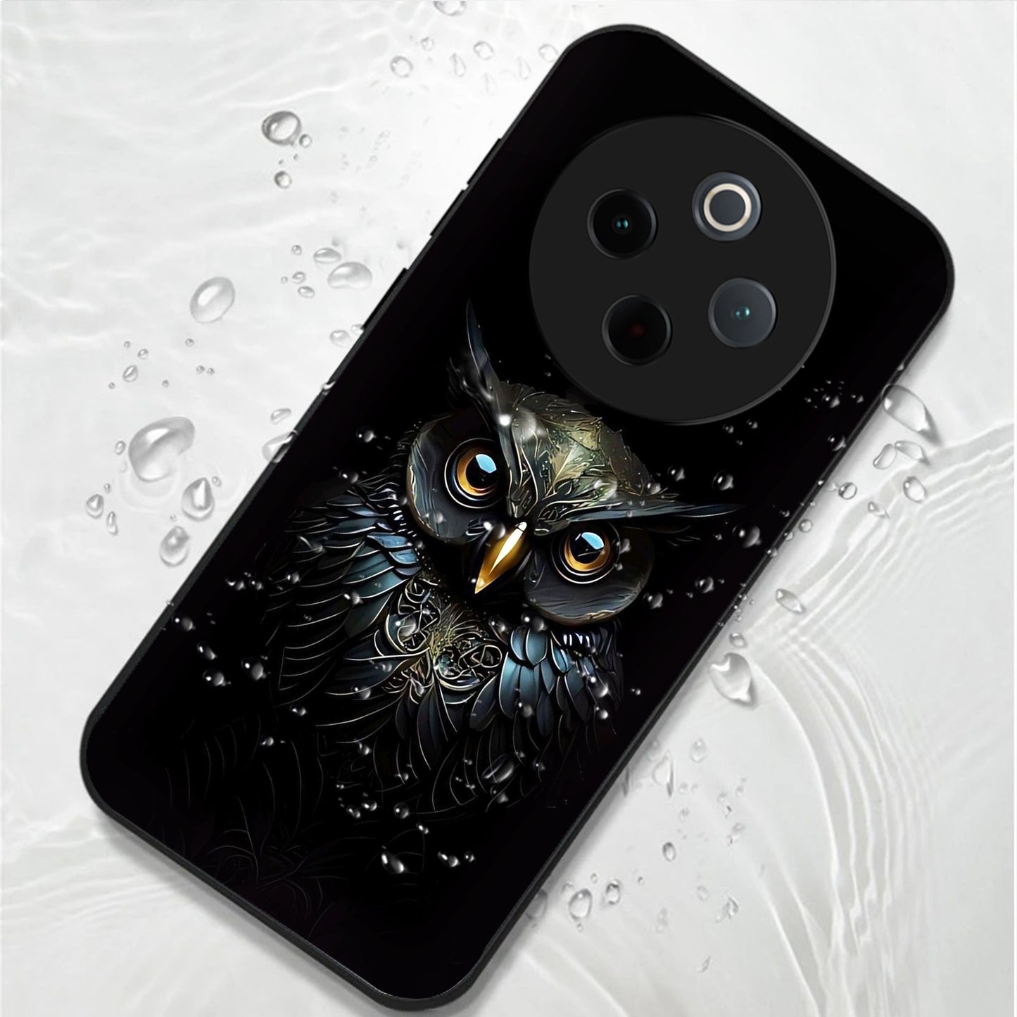 Vivo T4 5G Premium Acrylic Shockproof Glass Back Case (Midnight Owl)