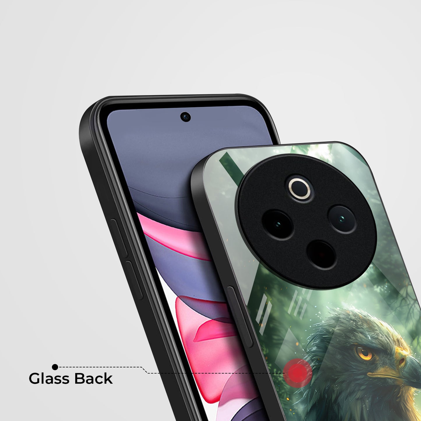 Vivo T4 5G Premium Acrylic Shockproof Glass Back Case (Eagle Case)