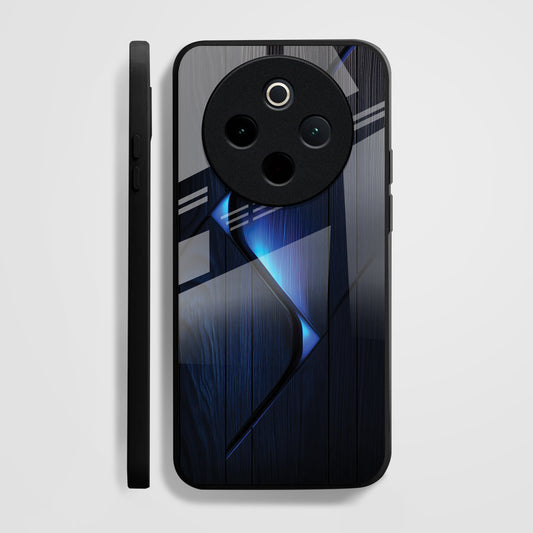 Vivo T4 5G Premium Acrylic Shockproof Glass Back Case (Blue Gradient)