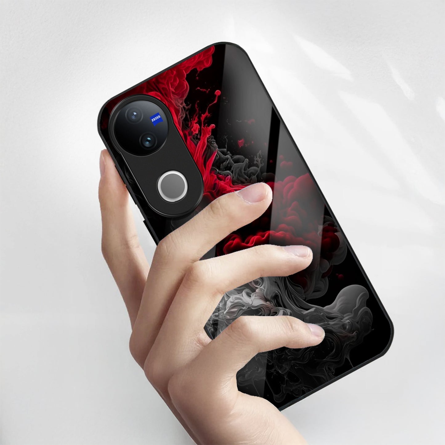 Vivo V50 5G Premium Acrylic Shockproof Glass Back Case (Infernal Drift)