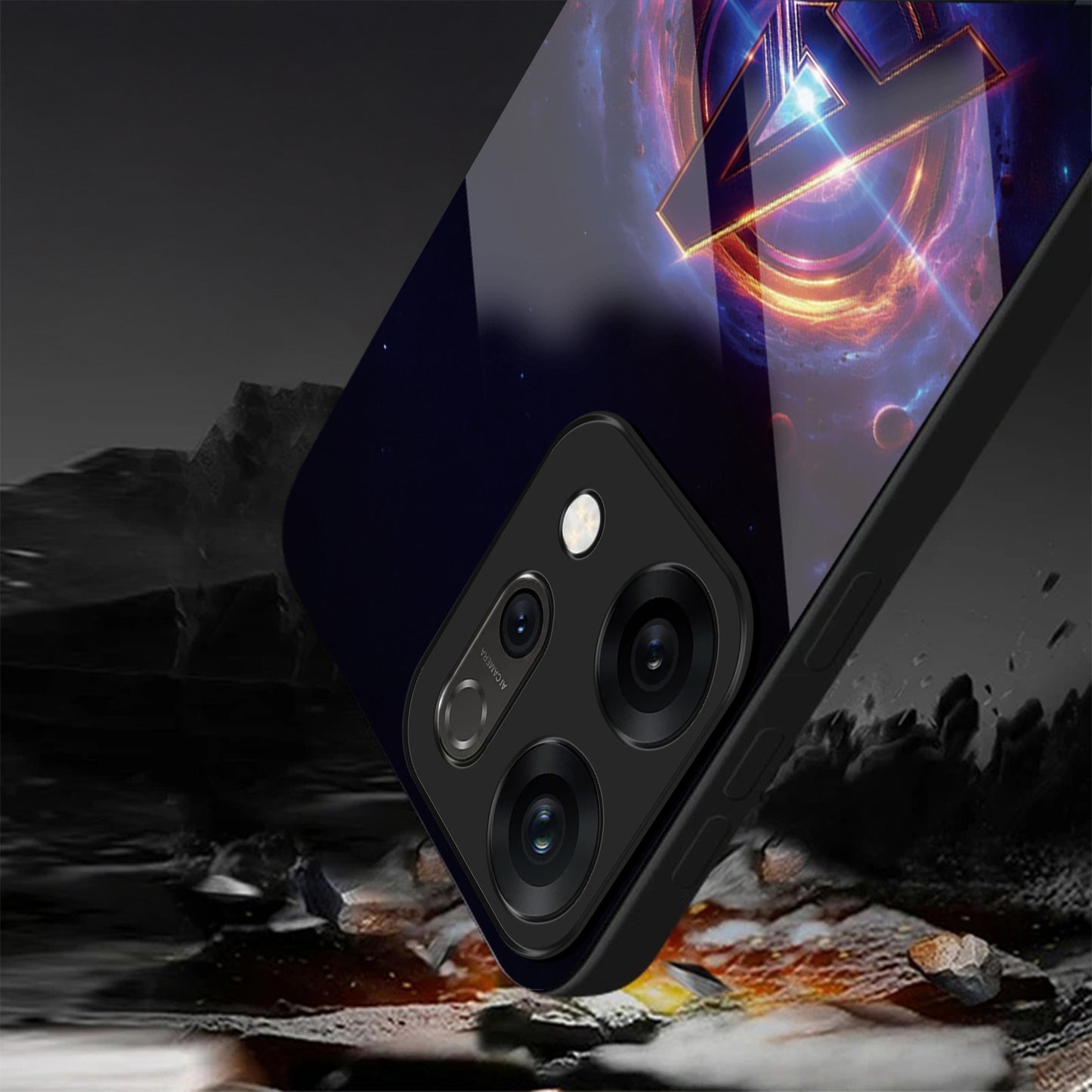 Oppo Reno 14 5G Premium Acrylic Shockproof Glass Back Case (Endgame Impact)