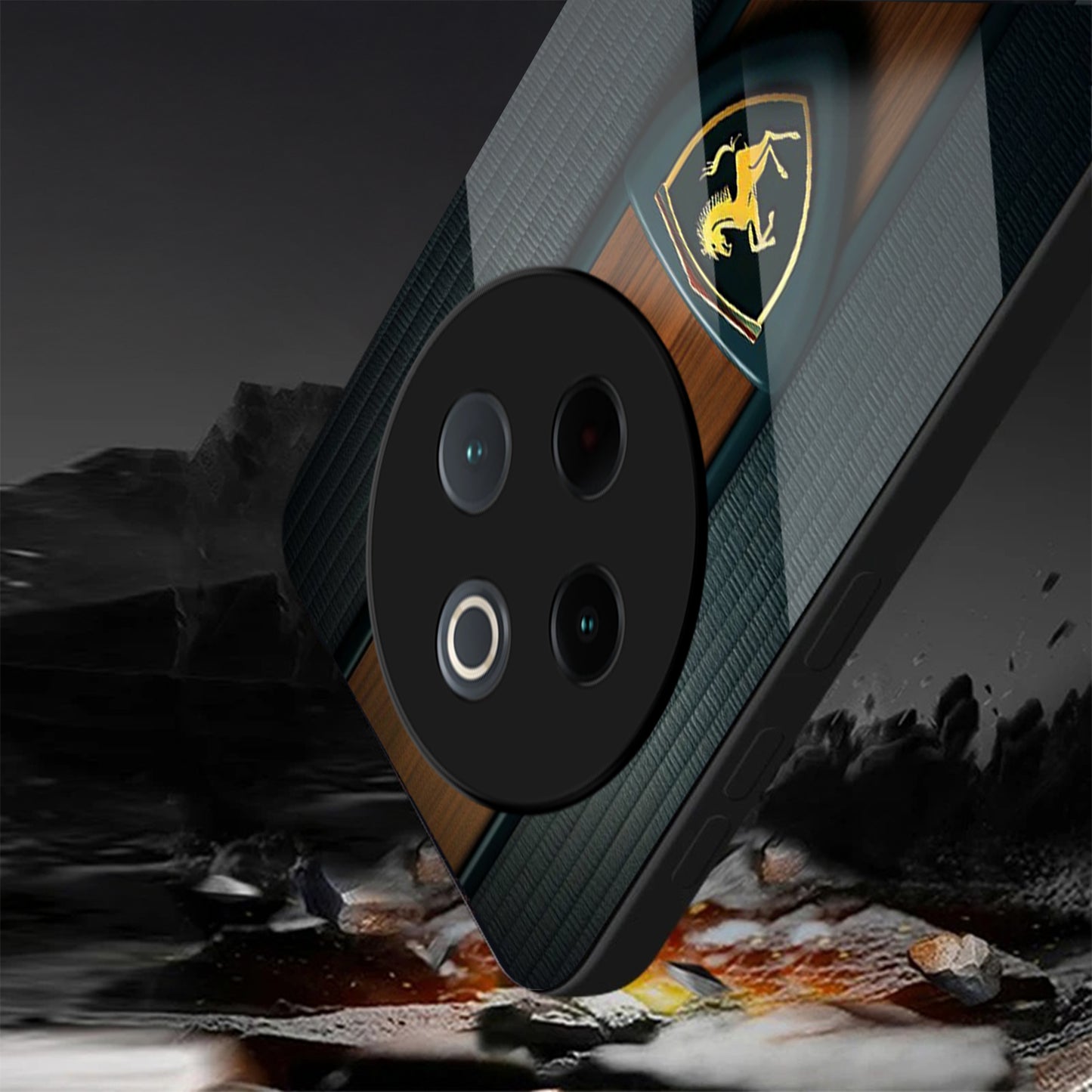 Vivo T4 5G Premium Acrylic Shockproof Glass Back Case (Royal Roadster)