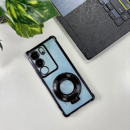 Vivo V29 5G Original Luxury Magnifier Ring Stand Shockproof Airbags Corner Case
