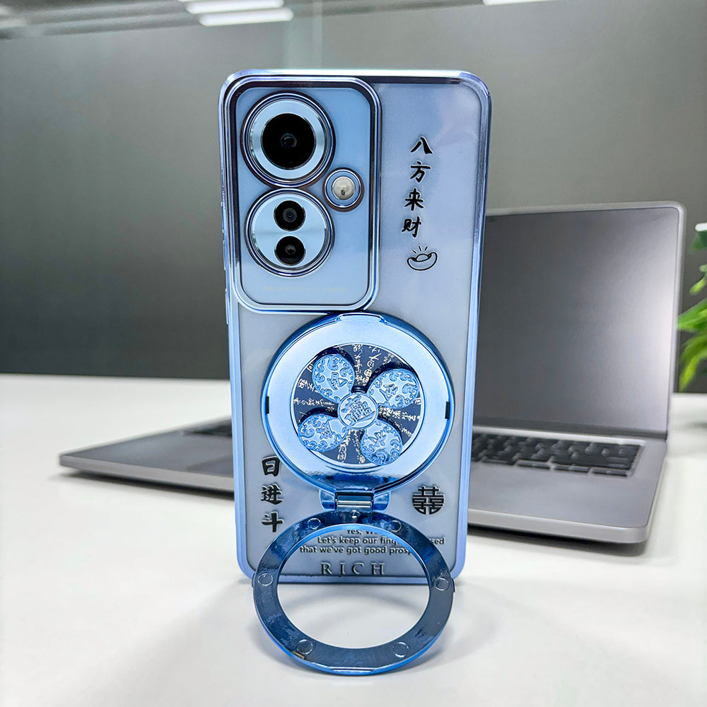 Oppo F25 Pro 5G Rich Manifestation Reflective Fidget Rotating Back Case