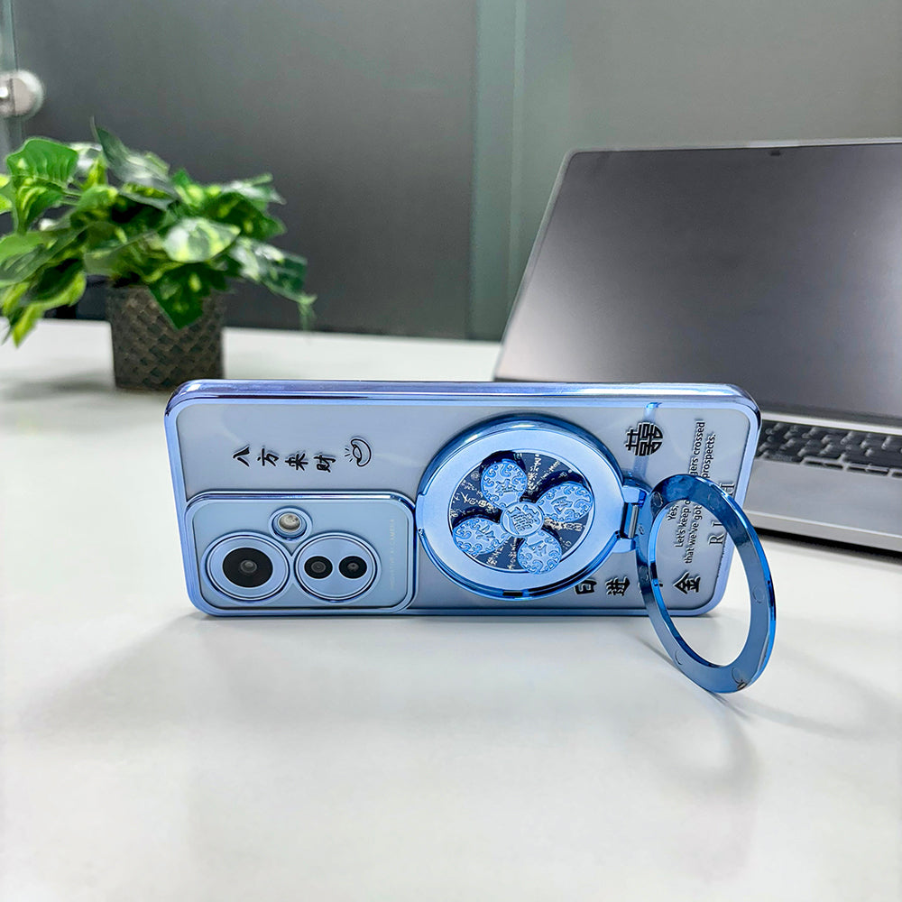 Oppo F25 Pro 5G Rich Manifestation Reflective Fidget Rotating Back Case