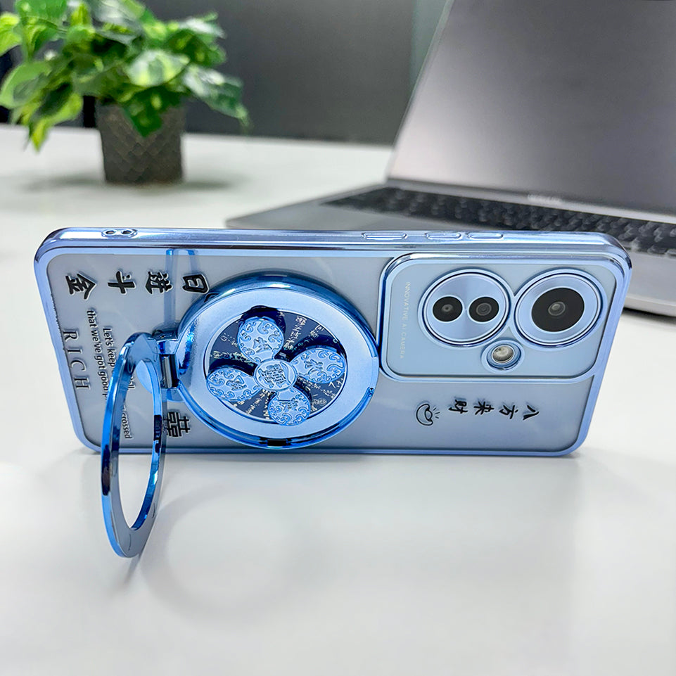 Oppo F25 Pro 5G Rich Manifestation Reflective Fidget Rotating Back Case