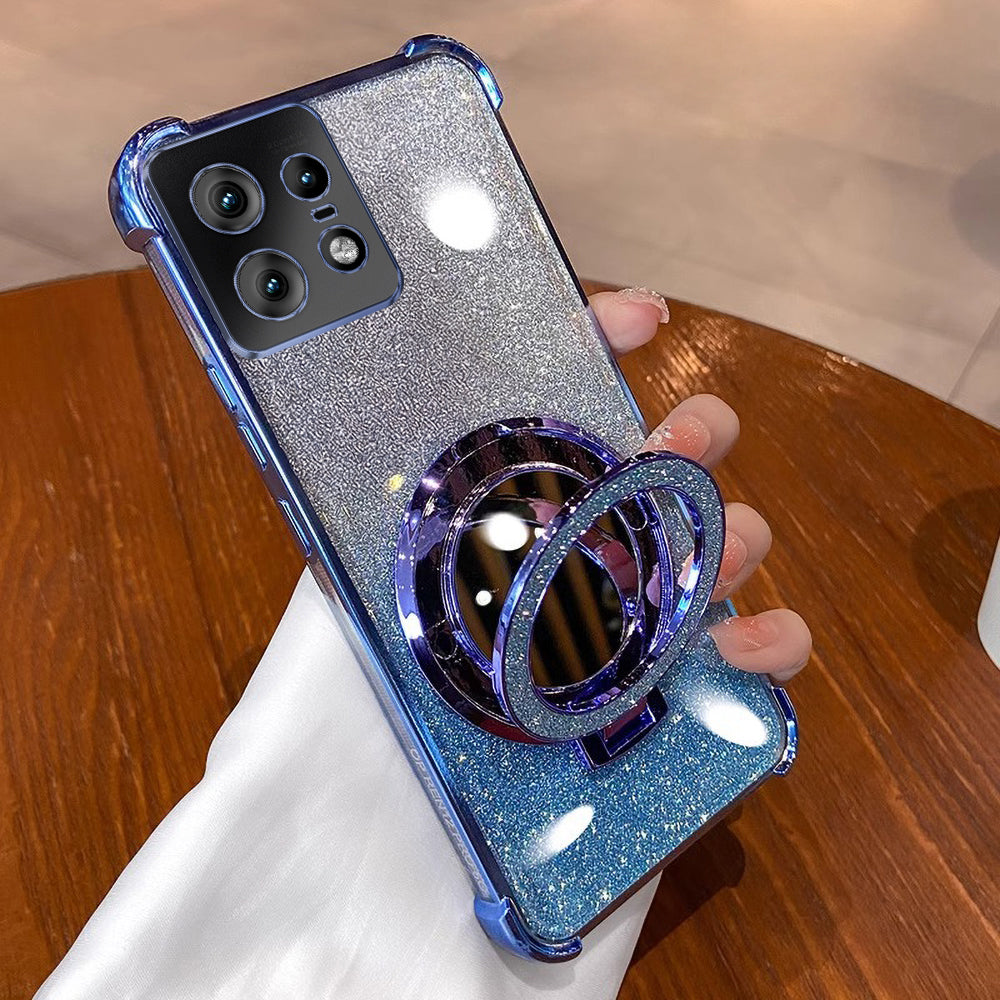 Motorola Edge 50 Pro 5G Luxury Shimmer Mirror Back Shockproof Airbag Case