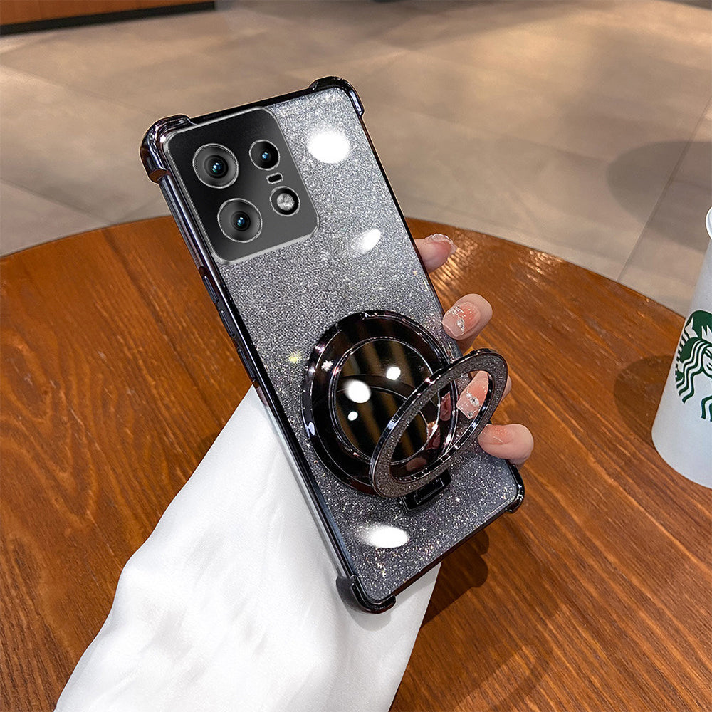 Motorola Edge 50 Pro 5G Luxury Shimmer Mirror Back Shockproof Airbag Case