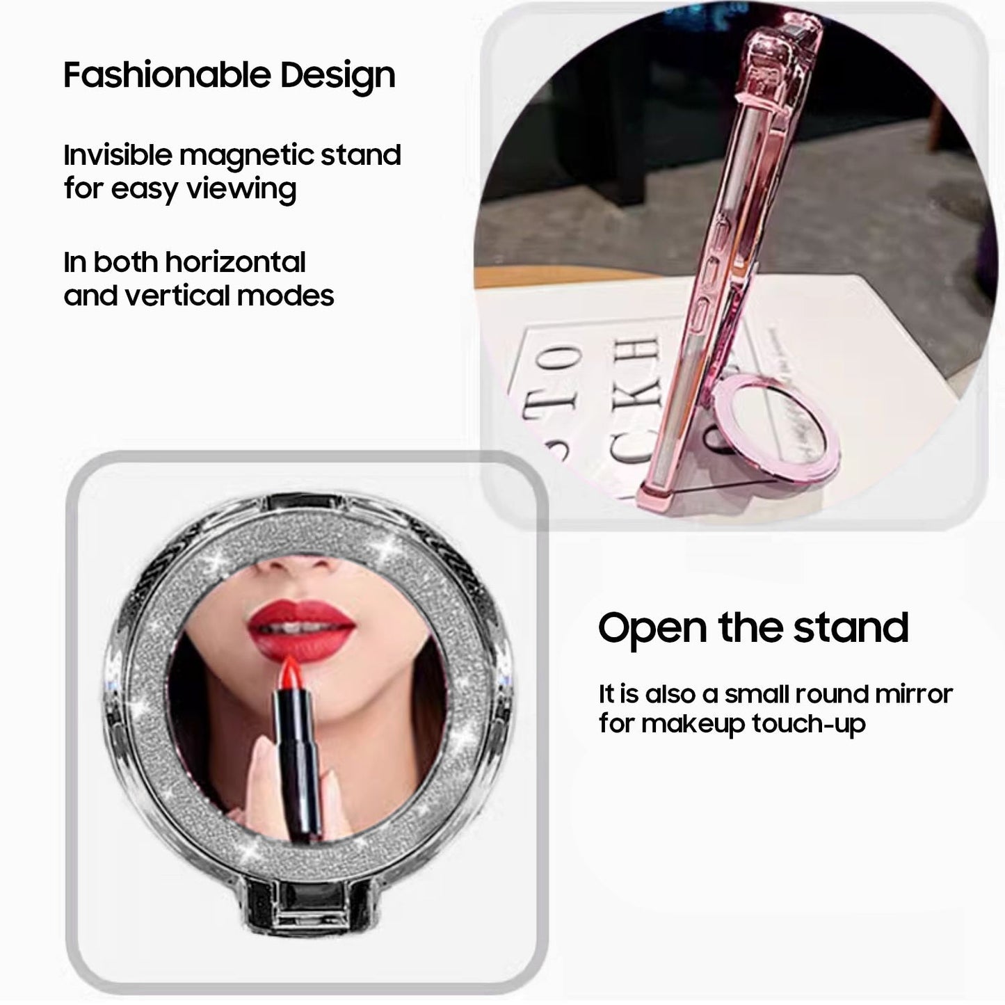 Motorola Edge 50 Pro 5G Luxury Shimmer Mirror Back Shockproof Airbag Case