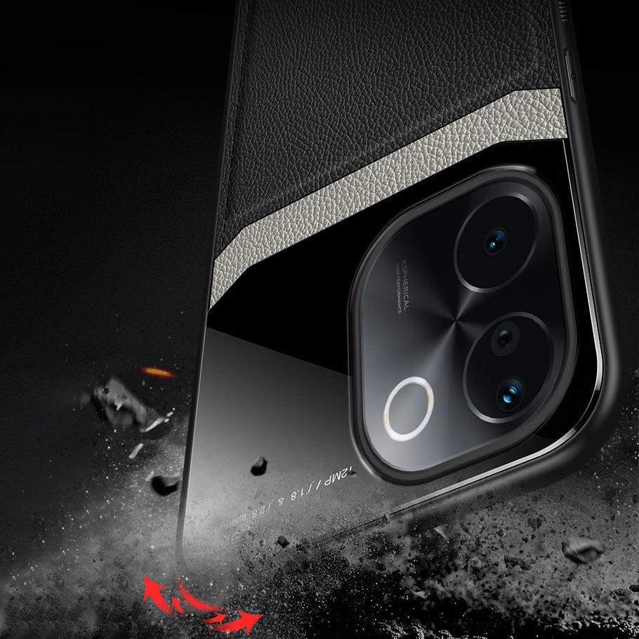 Vivo T3 Pro 5G Premium Leather Lens Protective Case